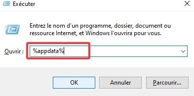 tapez %appdata%