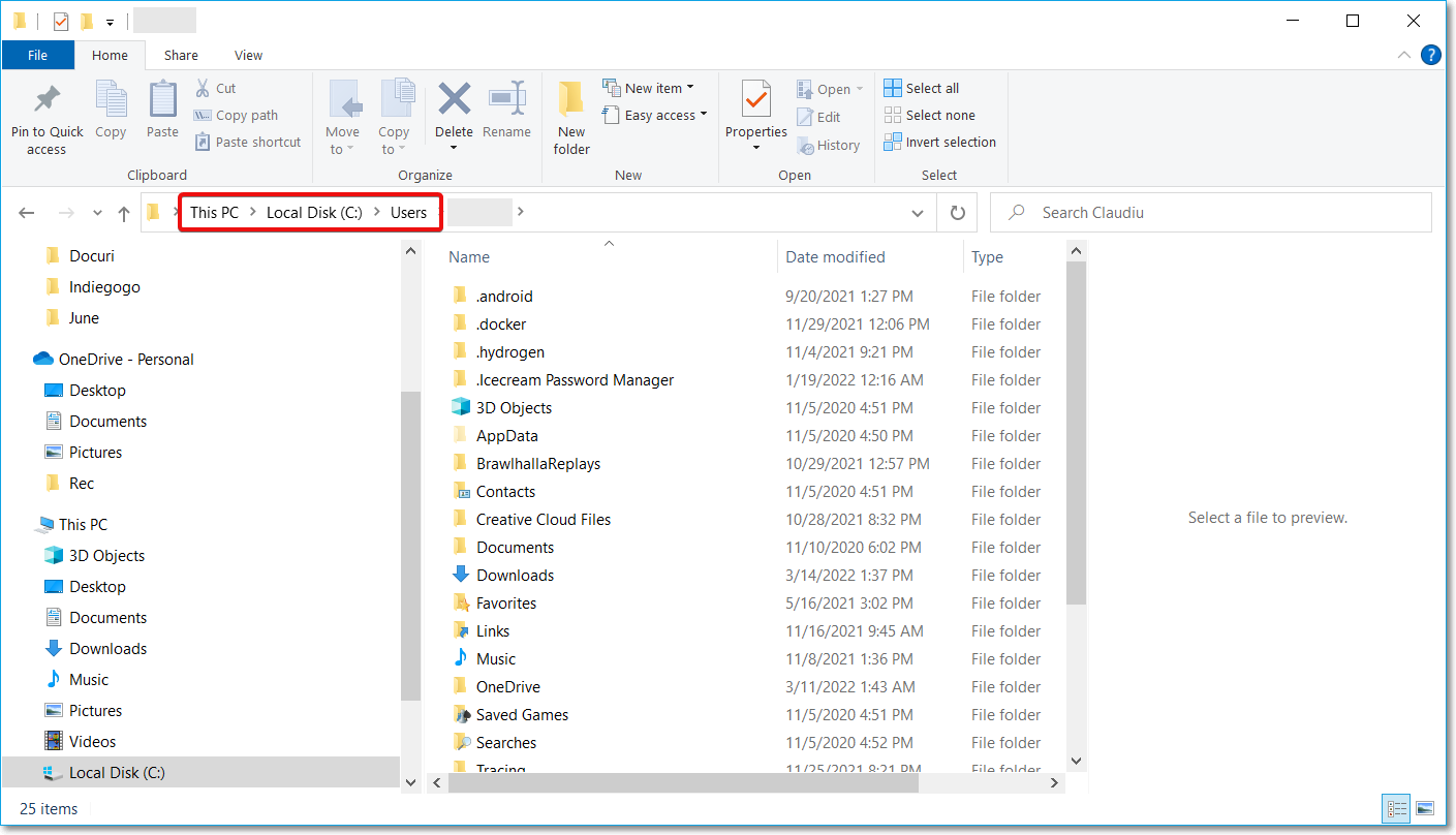 explorer le profil de l'utilisateur