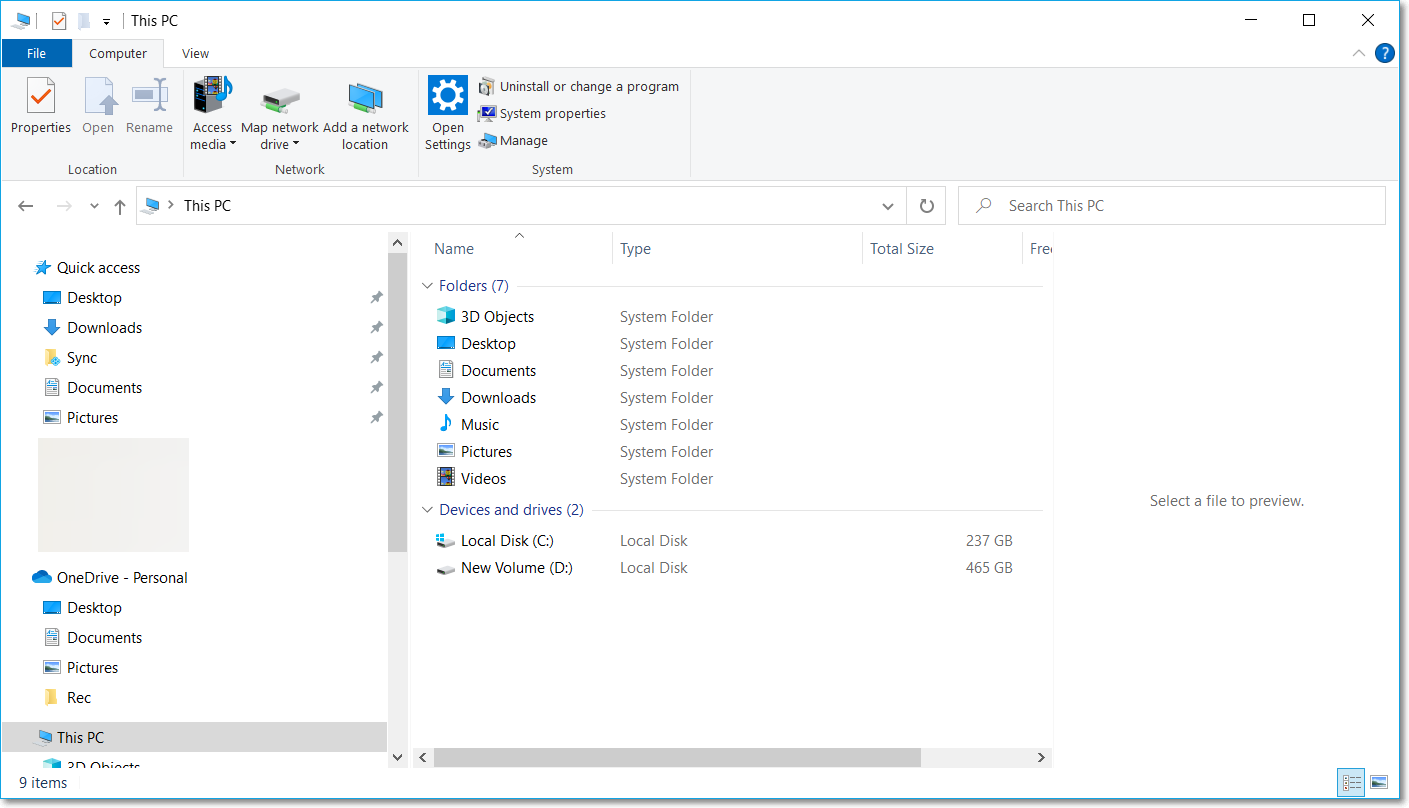 gestionnaire de fichiers w10