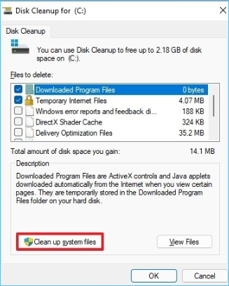 fichiers système de nettoyage de windows 11