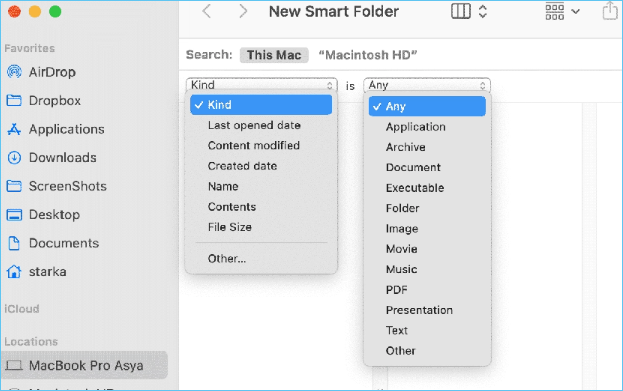 sélectionner les paramètres pour rechercher les doublons