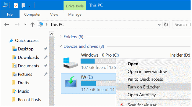 Activez BitLocker.