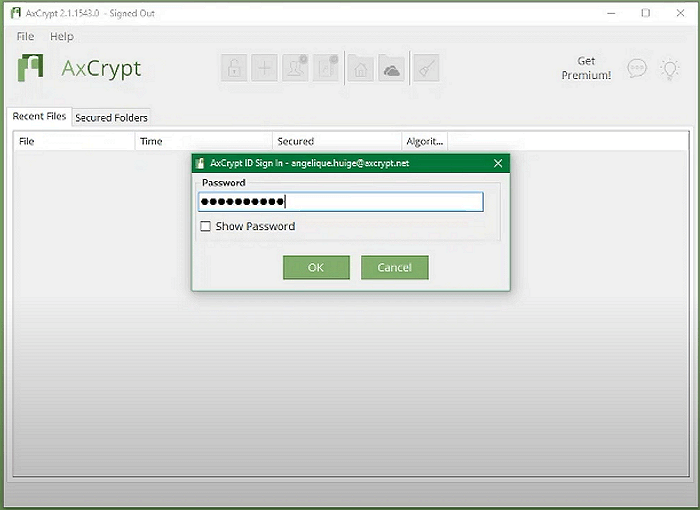 Lancez AxCrypt.