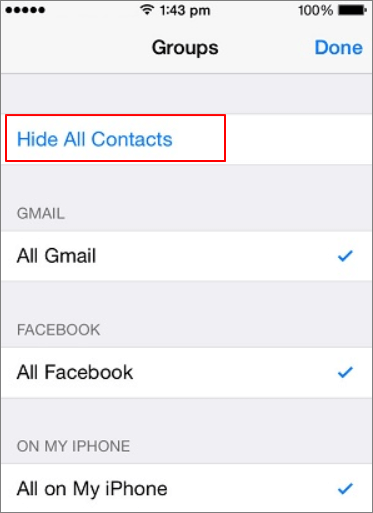 Masquer/verrouiller les Contacts sur iPhone