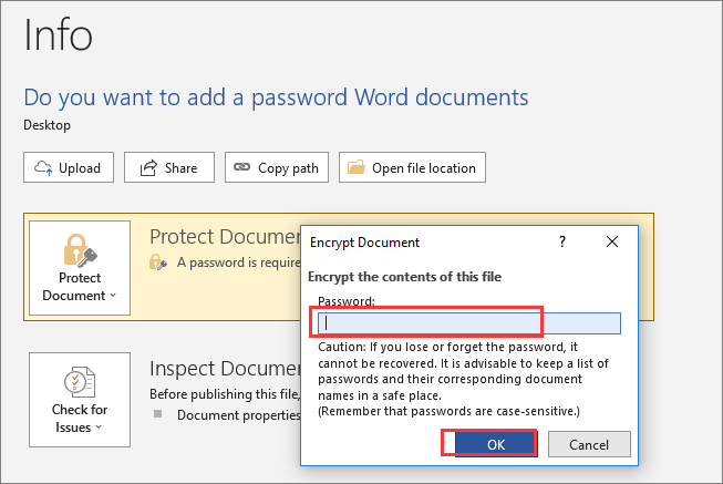 supprimer le mot de passe du document Word