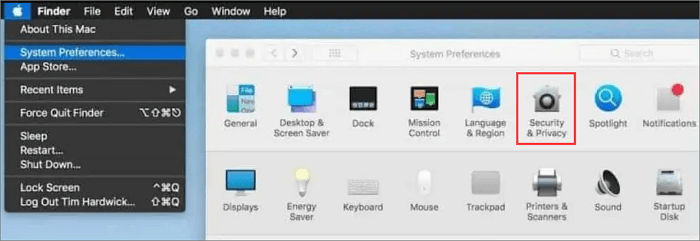 sécurité et confidentialité sur mac