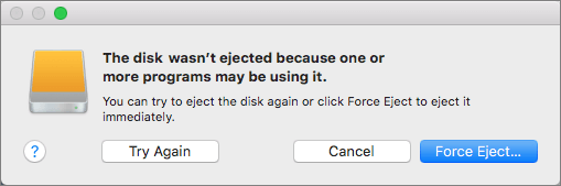 Message d'erreur 'Impossible d'éjecter le disque dur externe sur Mac'