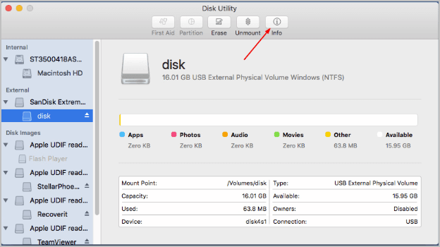 vérifier si le périphérique lacie est formaté en ntfs 1