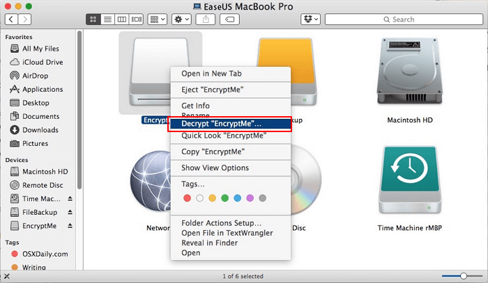 Déchiffrer le disque dur externe crypté Toshiba
