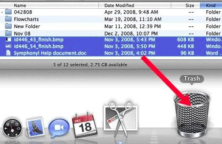 supprimer des fichiers sur mac