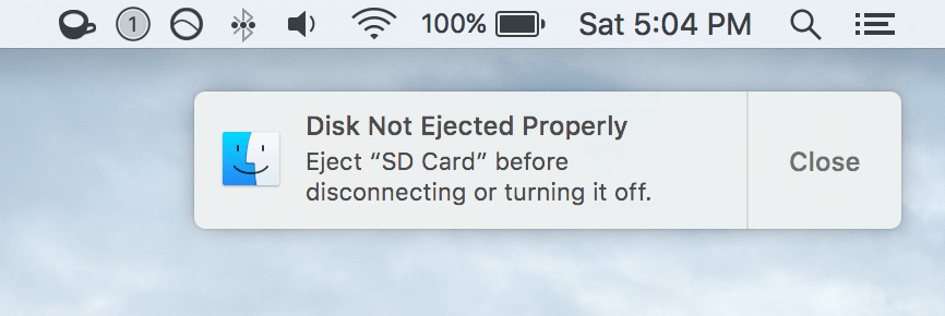 Le disque dur externe n'a pas été éjecté en toute sécurité