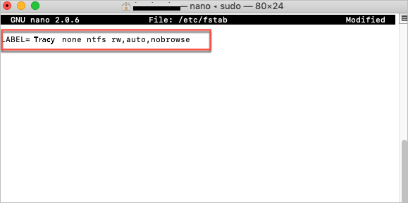 Activez l'écriture sur NTFS via Terminal sur Mac - 2