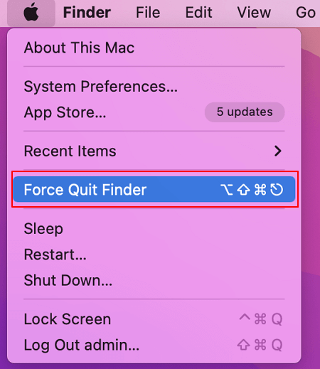 Forcer à quitter mac