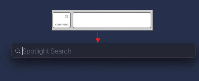 touche de commande + barre d'espace
