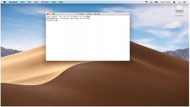 Exécutez le terminal sur Mac
