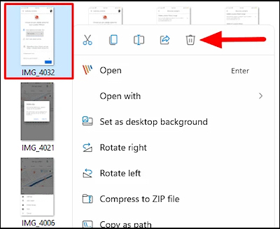 supprimer des fichiers de l'explorateur de fichiers de Windows