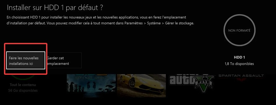 Utiliser un disque dur externe pour installer de nouveaux jeux