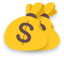 Icône de récompense en espèces de grande taille
